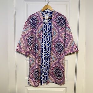 Chico's Mykonos Medallion Reversible Open Kimono with matching tank top